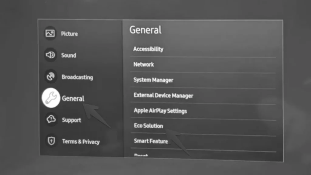 Check Samsung tv Energy Saving Mode Settings